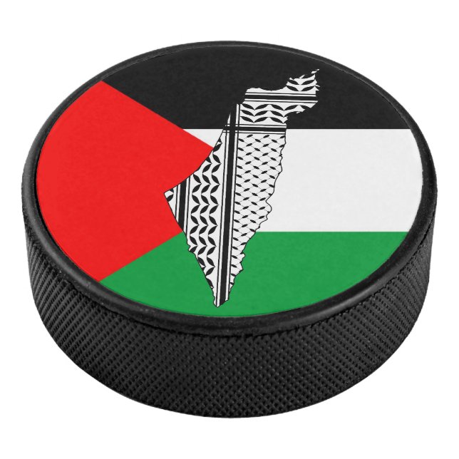 Palet De Hockey Drapeau palestinien et carte avec Motif Keffiyeg (3/4/2016 12:00:00 AM)