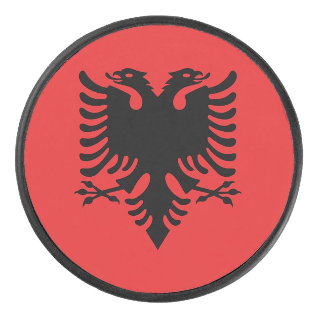 Palet De Hockey Drapeau patriotique albanais (Devant)