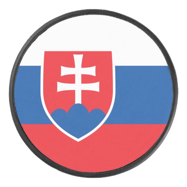 Palet De Hockey Drapeau Slovaquie (Devant)