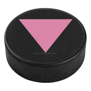 Palet De Hockey Drapeau triangle rose de SlipperyJoe's symbole ros