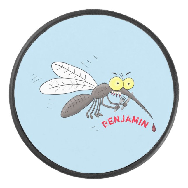Palet De Hockey Drôle dessin d'insecte moustique (Devant)