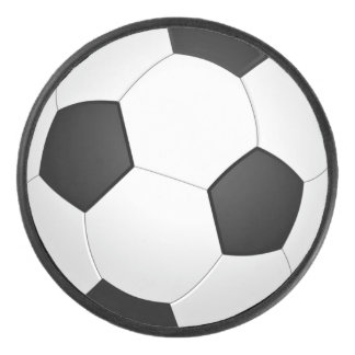 Palet De Hockey Drôle Soccer Ball Design Hockey Puck