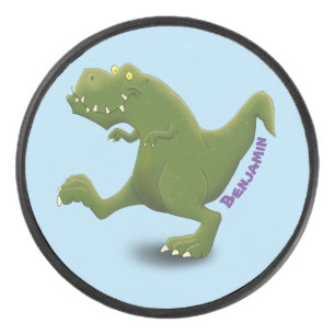 Palet De Hockey Drôle T rex dinosaure dessin animé humour