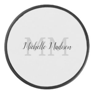 Palet De Hockey Écriture manuscrite moderne monographie Nom Initia