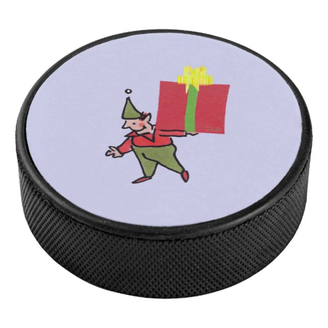 Palet De Hockey Elfe avec boîte rouge rond de hockey (3/4/2016 12:00:00 AM)