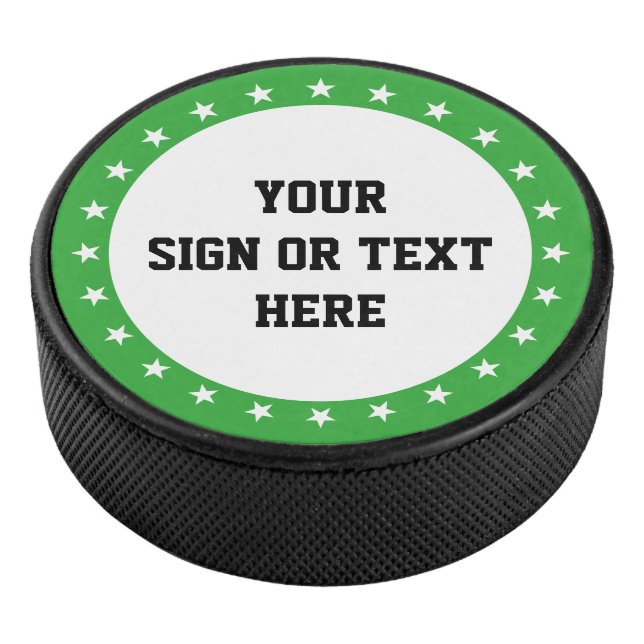 Palet De Hockey Étoiles Bague et point blanc + votre couleur, sign (3/4/2016 12:00:00 AM)