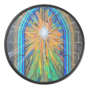 Palet De Hockey Fenêtre en verre de l'église Light 3