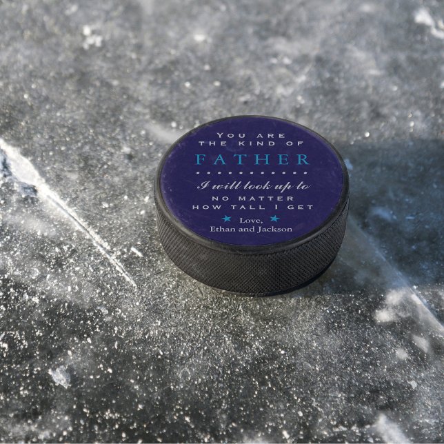 Palet De Hockey Fête des pères sentimentale ou anniversaire (Hockey Puck for Father's Day or Dad's birthday with sentimental quote.)