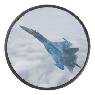 Palet De Hockey Flanker SU-27 Au-Dessus Des Nuages
