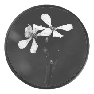 Palet De Hockey floral noir et blanc minimal