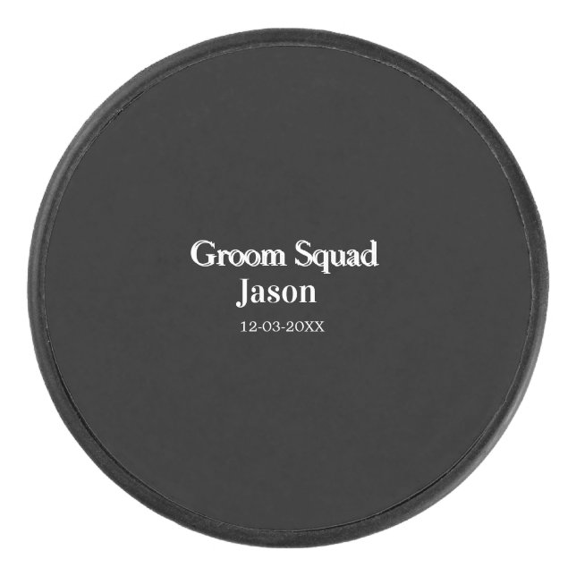 Palet De Hockey groomsman bachelorette party ajouter nom moderne s (Devant)