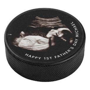 Palet De Hockey Grossesse Bébé Sonogramme Fête des pères ultra