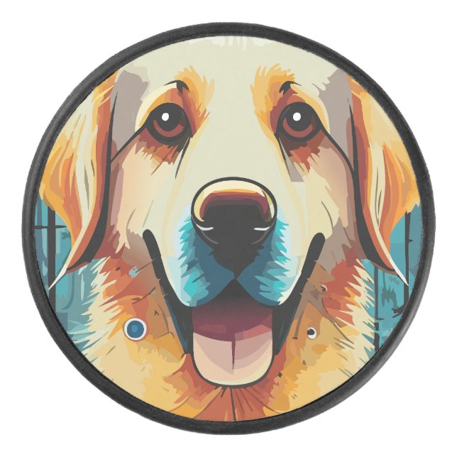 Palet De Hockey Happy Golden Retriever (Devant)
