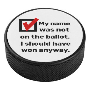 Palet De Hockey Humour des élections 2024