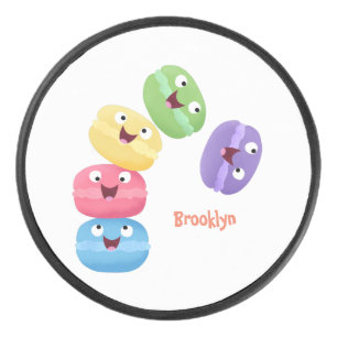 Palet De Hockey Illustration de caricature de macarons marrant mig