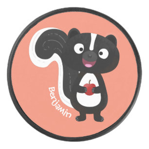 Palet De Hockey Illustration de dessin animé de mouffette mignonne