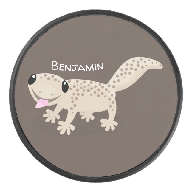 Palet De Hockey Illustration de gecko tan tan mignon (Devant)