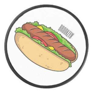 Palet De Hockey Illustration de Hot dog