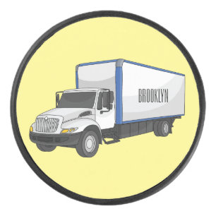 Palet De Hockey Illustration de la caricature du camion-boîte