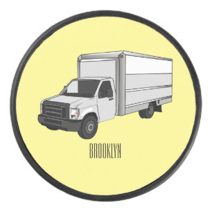Palet De Hockey Illustration de la caricature du camion-boîte