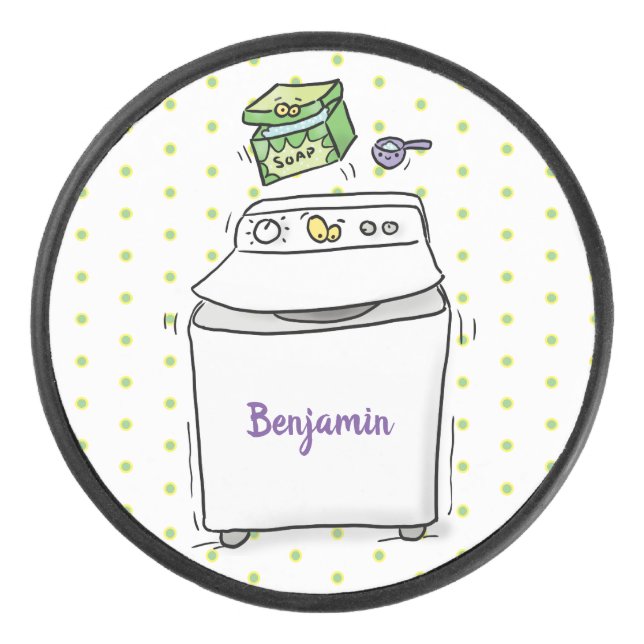 Palet De Hockey Illustration de lave-linge mignonne (Devant)