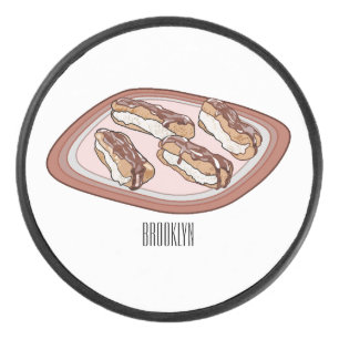 Palet De Hockey Illustration de l'éclair de chocolat