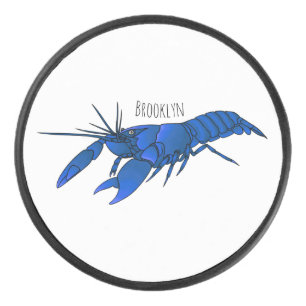 Palet De Hockey Illustration de l'écrevisse marron bleu