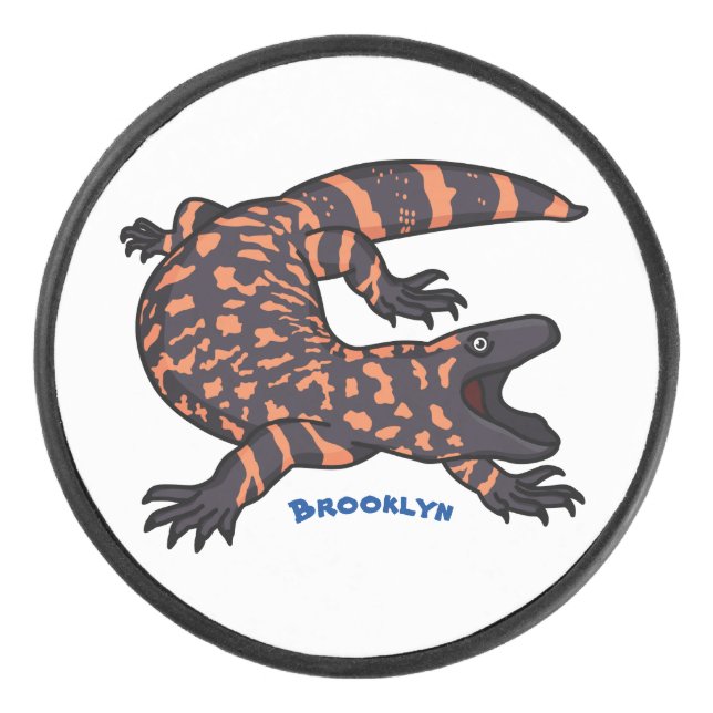 Palet De Hockey Illustration de lézard géant affamé (Devant)