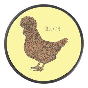 Palet De Hockey Illustration de poulet à la polis chamois