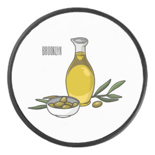 Palet De Hockey Illustration d'huile d'olive