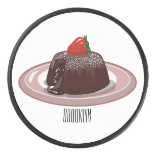 Palet De Hockey Illustration du gâteau de lave au chocolat