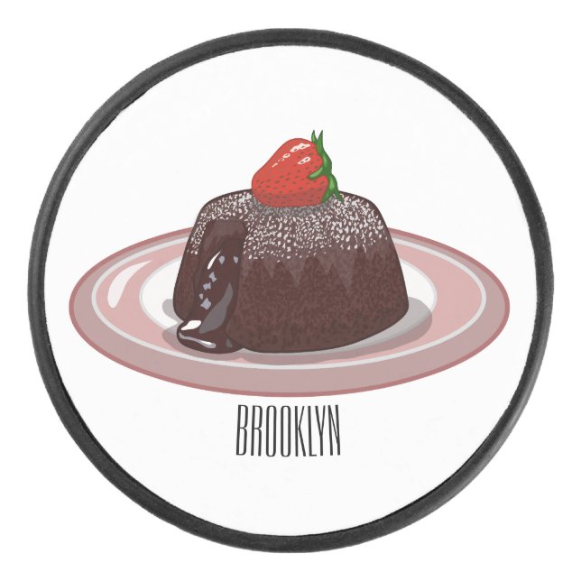 Palet De Hockey Illustration du gâteau de lave au chocolat (Devant)