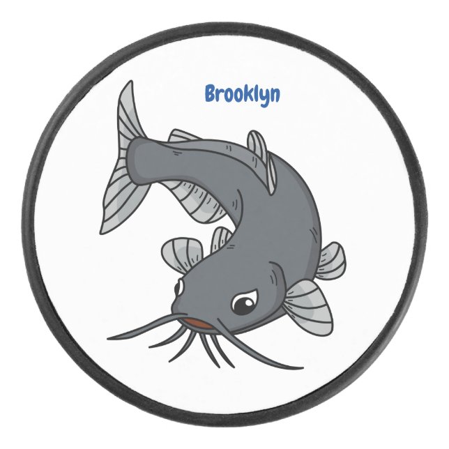 Palet De Hockey Illustration du poisson-chat mignon (Devant)