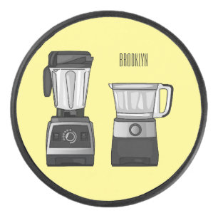 Palet De Hockey Illustration du processeur et du mixeur alimentair