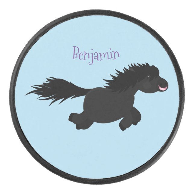 Palet De Hockey Illustration d'un poney de Shetland mignon (Devant)