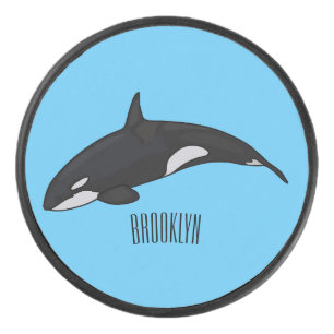 Palet De Hockey Illustration d'une baleine tueuse