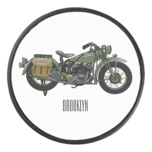 Palet De Hockey Illustration d'une moto de croiseur militaire