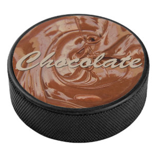 Palet De Hockey Image de texture de chocolat fondu