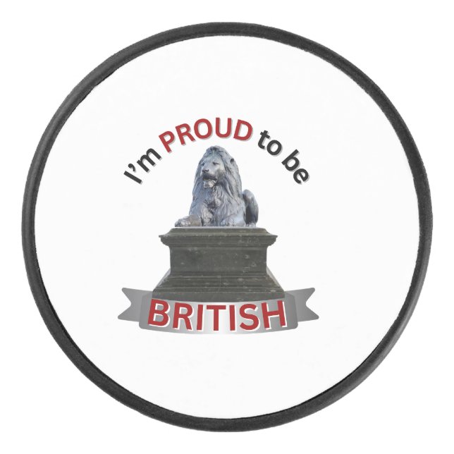 Palet De Hockey Je suis fier d'être britannique (Devant)