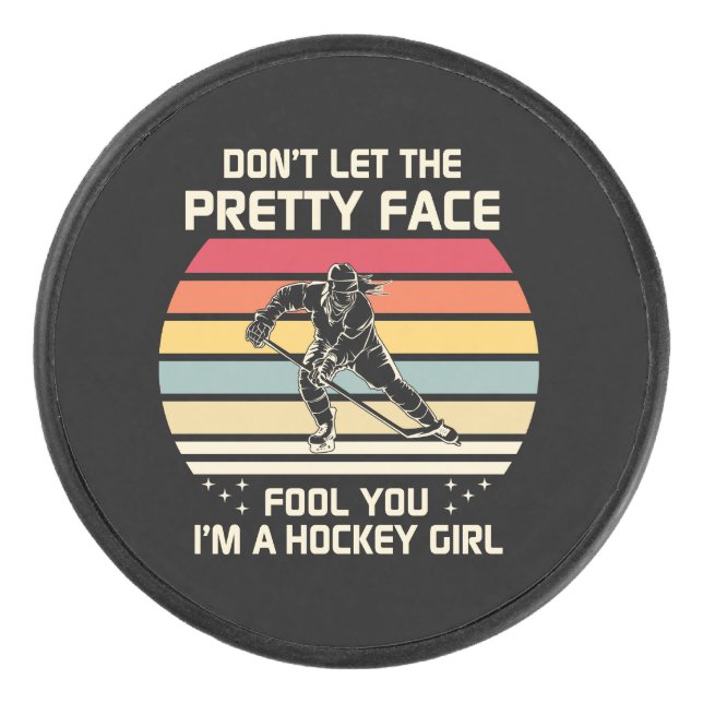 Palet De Hockey Je suis une fille de hockey (Devant)