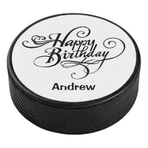 Palet De Hockey Joyeux anniversaire personnalisé