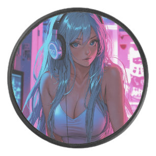 Palet De Hockey Lofi Gamer Girl Anime de refroidissement esthéti