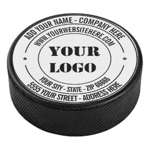 Palet De Hockey Logo Personnalisé Nom Adresse Site Web Texte Hocke