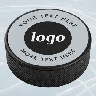 Palet De Hockey Logo Simple Avec Texte Professionnel Promotionnel