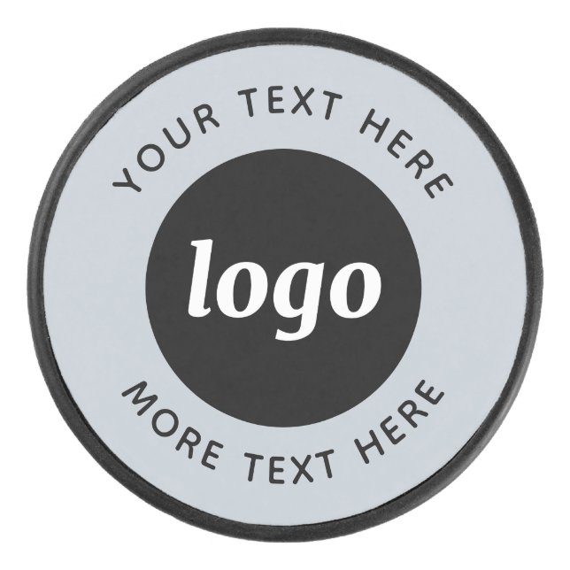 Palet De Hockey Logo Simple Avec Texte Promotionnel D'entreprise (Devant)
