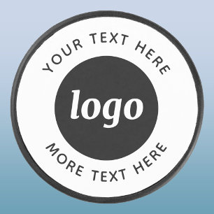 Palet De Hockey Logo Simple Avec Texte Promotionnel D'entreprise