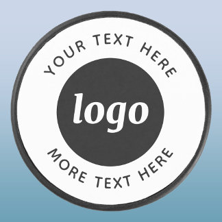 Palet De Hockey Logo Simple Avec Texte Promotionnel D'entreprise
