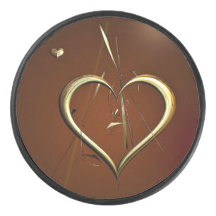 Palet De Hockey Love Shards of Gold Hockey Puck