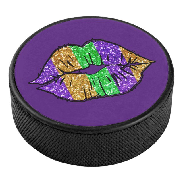 Palet De Hockey Mardi Gras Kiss Hockey Puck (3/4/2016 12:00:00 AM)