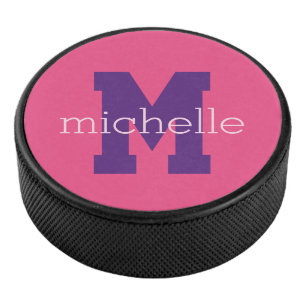 Palet De Hockey monogramme personnalisé & nom hockeyeur